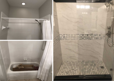 Bathroom Renovation Before and After Prestige Marble & Designs